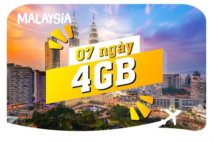 eSIM du lịch Bluecom Malaysia 4GB/7 Ngày