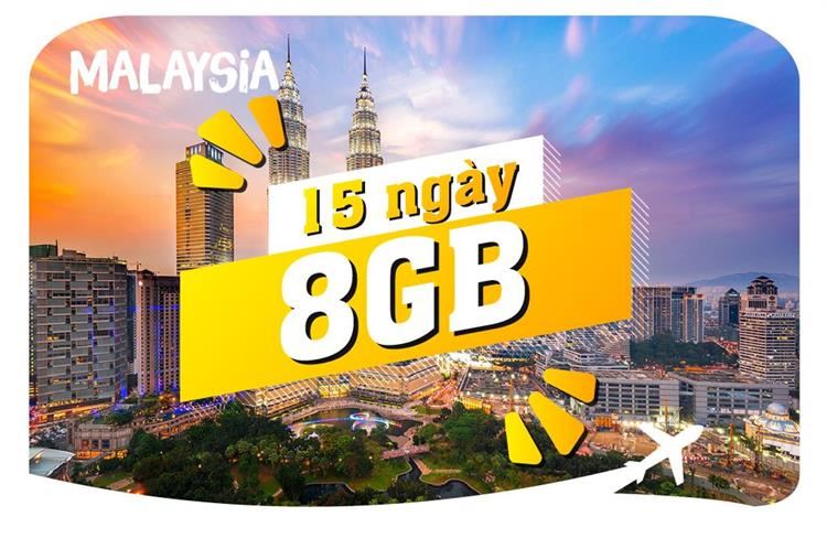 eSIM du lịch Bluecom Malaysia 8GB/15 Ngày