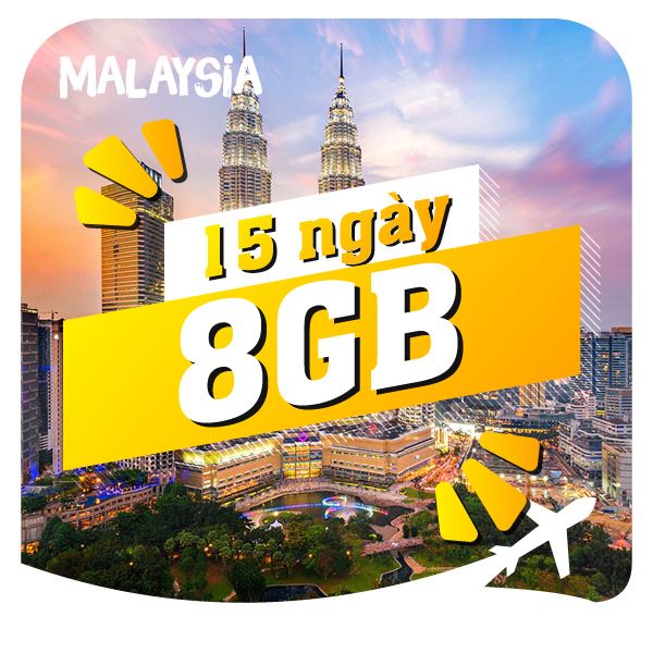 eSIM du lịch Bluecom Malaysia 8GB/15 Ngày