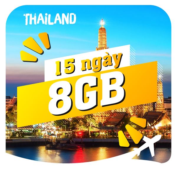 eSIM du lịch Bluecom Thailand 8GB/15 Ngày