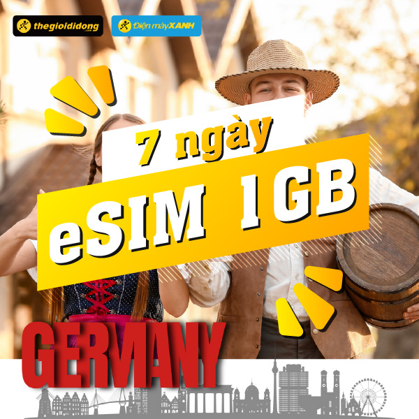 eSIM du lịch Bluecom Germany 1GB/7 Ngày