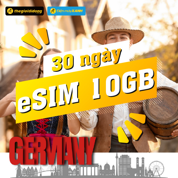 eSIM du lịch Bluecom Germany 10GB/30 Ngày