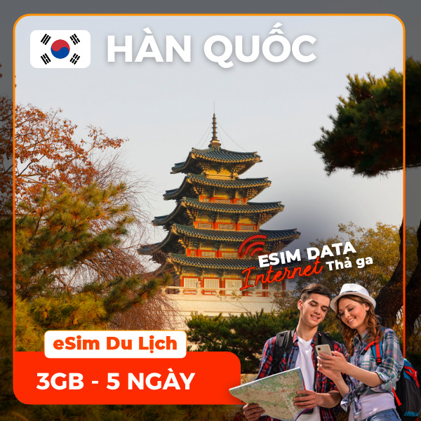 eSIM du lịch Bluecom South Korea 3GB/5 Ngày