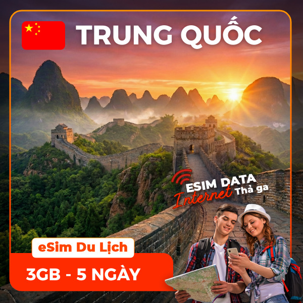 eSIM du lịch Bluecom China 3GB/5 Ngày