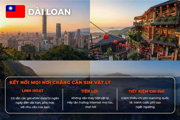 eSIM du lịch Bluecom Taiwan 3GB/5 Ngày