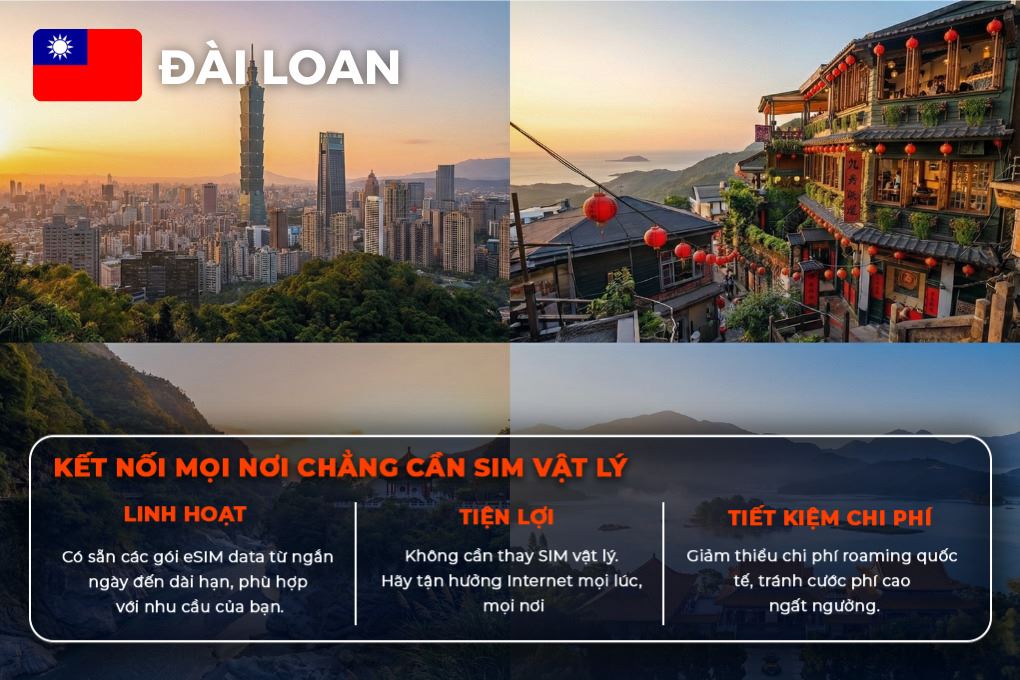 eSIM du lịch Bluecom Taiwan 3GB/5 Ngày