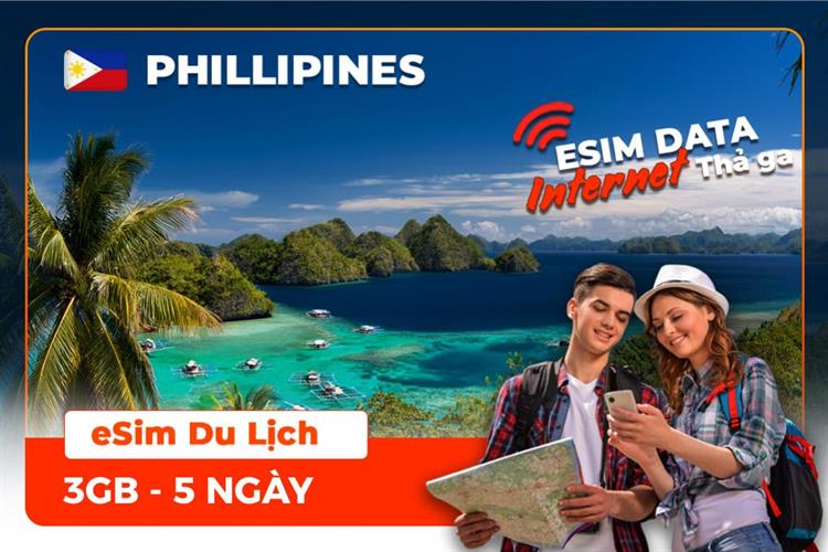 eSIM du lịch Bluecom Philippines 3GB/5 Ngày