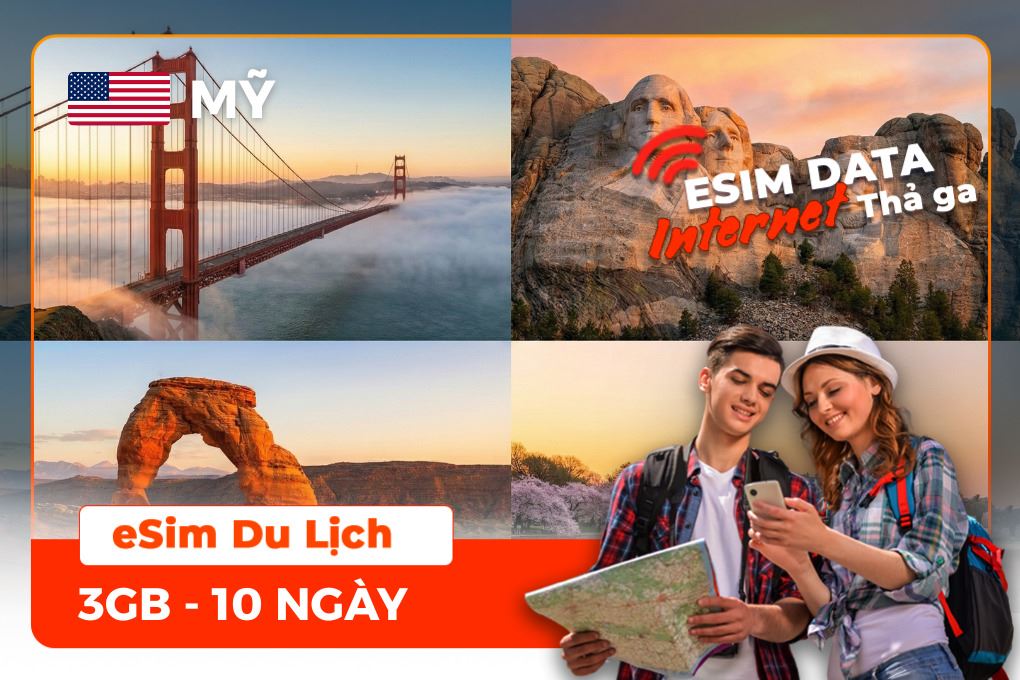 eSIM du lịch Bluecom USA 3GB/10 Ngày