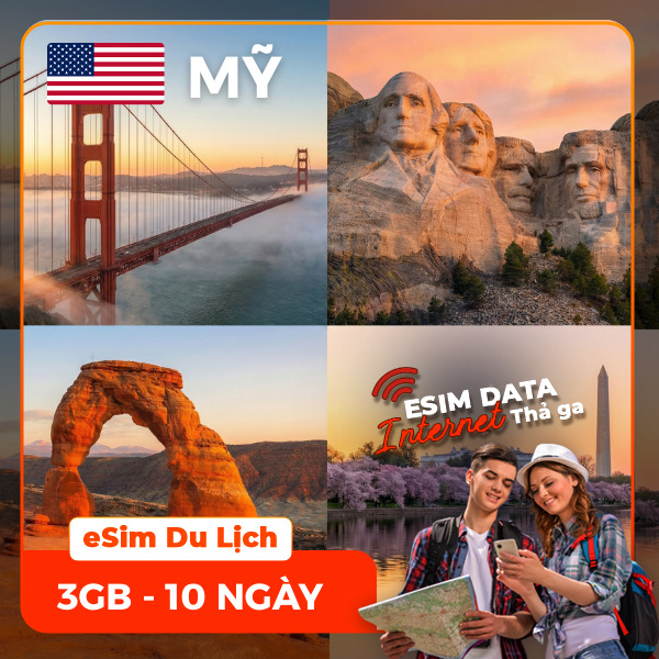 eSIM du lịch Bluecom USA 3GB/10 Ngày