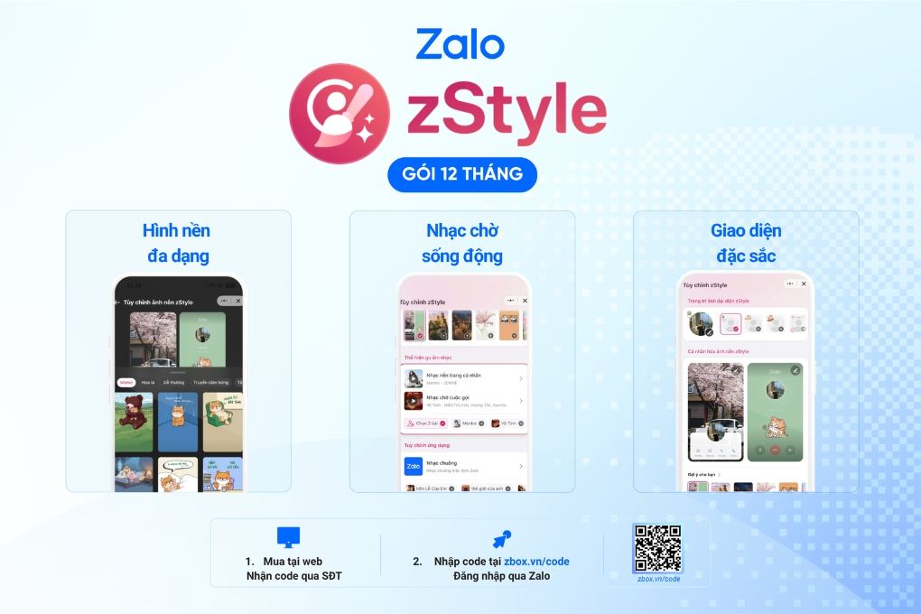 Mã code ZALO zStyle 12T_12 tháng