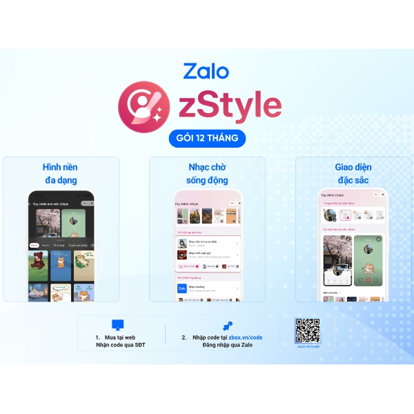 Mã code ZALO zStyle 12T_12 tháng