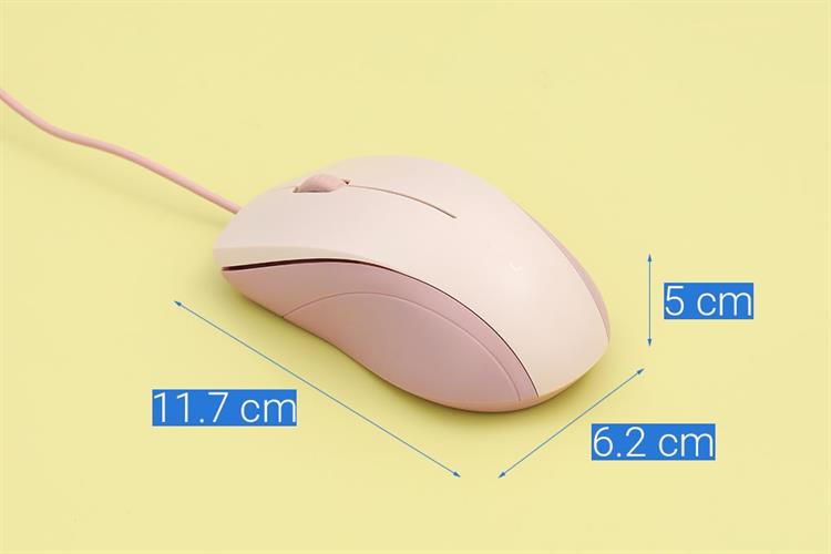 Chuột Có dây Silent Rapoo N1200 Màu Hồng