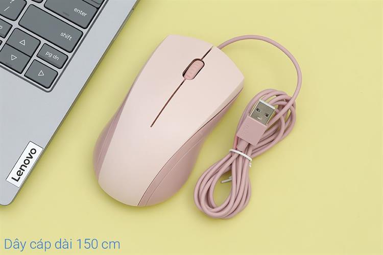 Chuột Có dây Silent Rapoo N1200 Màu Hồng