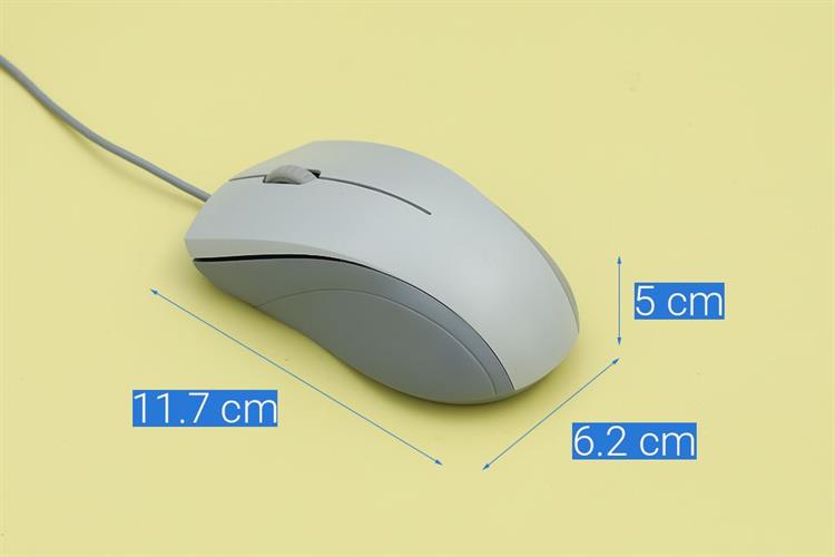 Chuột Có dây Silent Rapoo N1200 Màu Trắng - Xám