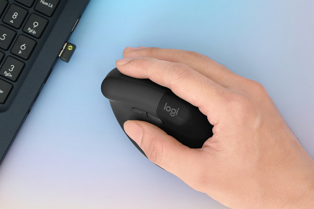 Chuột Bluetooth Logitech Lift Vertical Màu Đen