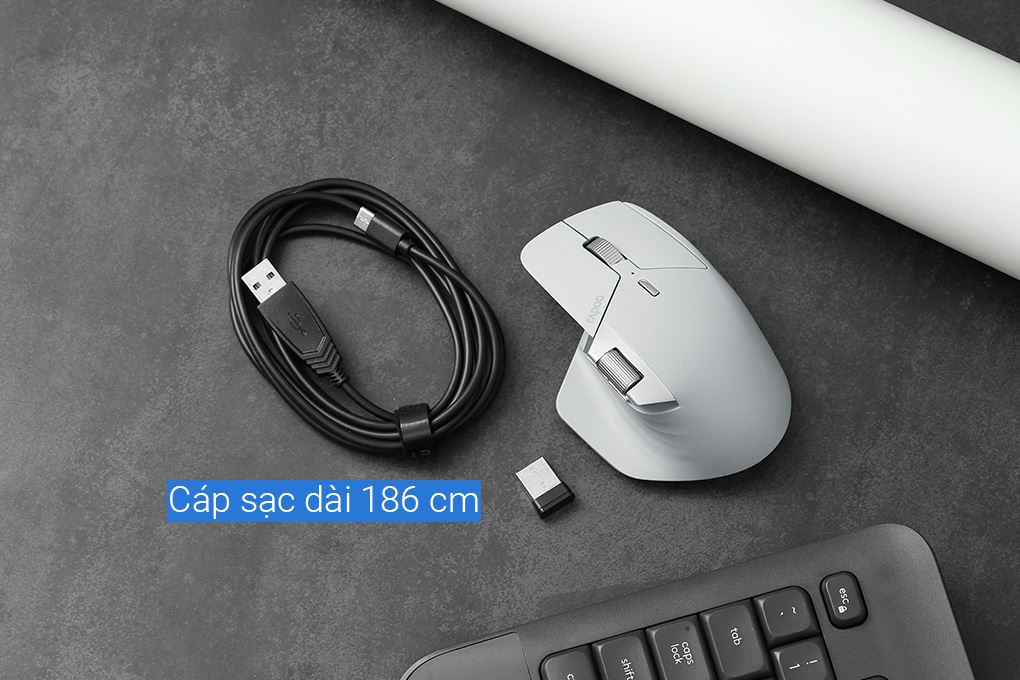 Chuột sạc Bluetooth Rapoo MT760 Mini - 4