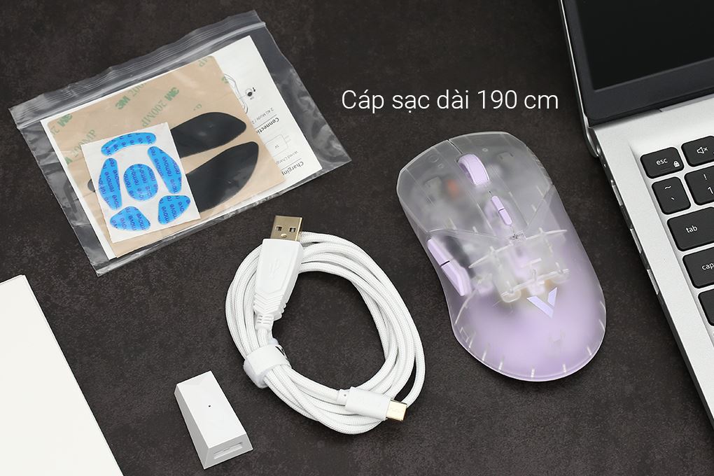 Chuột sạc Không dây Gaming Rapoo VT9 Air Màu Tím