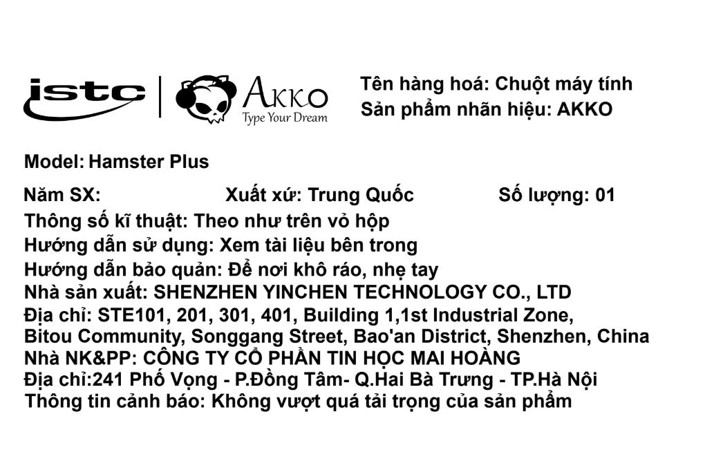 Chuột Không Dây Akko Hamster Plus Màu Hồng