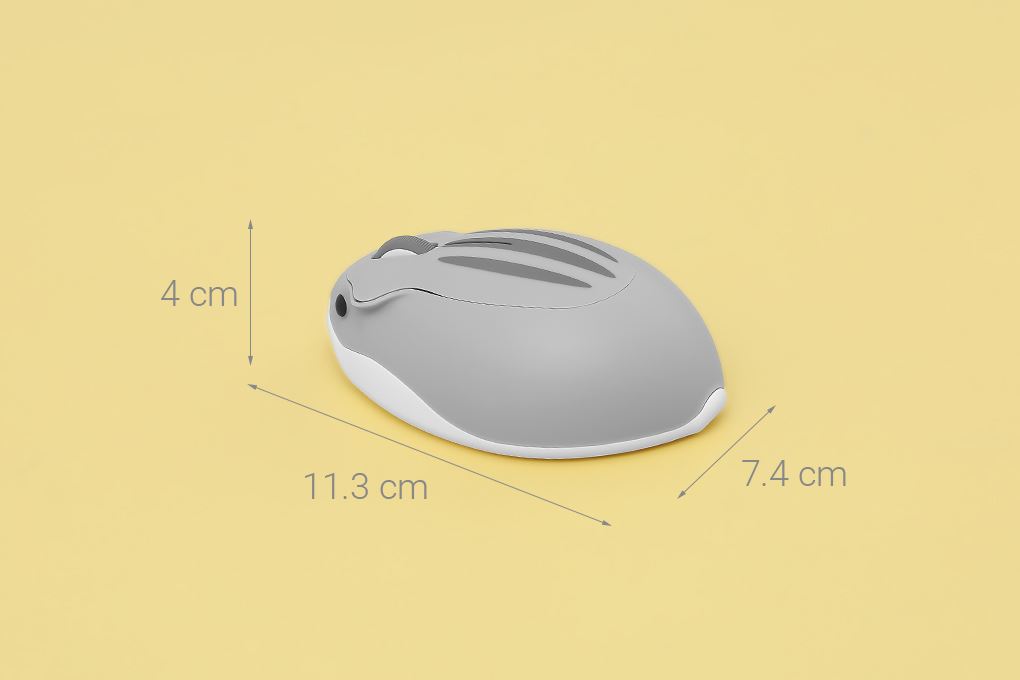 Chuột Không Dây Akko Hamster Plus Màu Xám