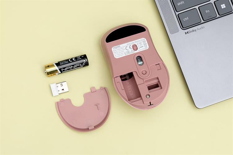 Chuột Bluetooth Silent Rapoo B2W Màu Hồng