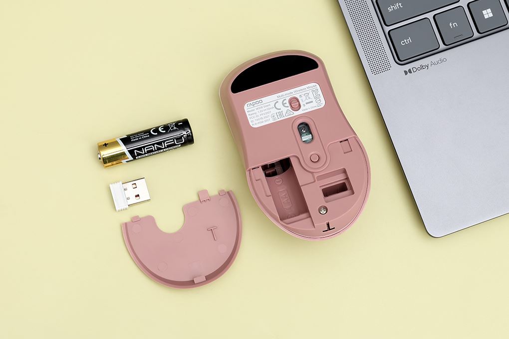 Chuột Bluetooth Silent Rapoo B2W Màu Hồng