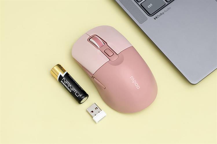Chuột Bluetooth Silent Rapoo B2W Màu Hồng