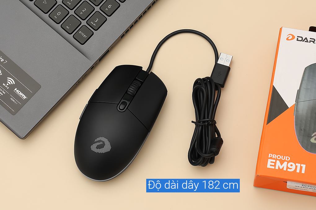 Chuột Có dây Gaming Dareu EM911 Màu Đen