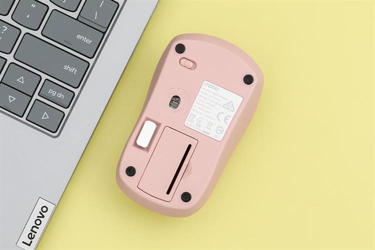 Chuột Không Dây Silent Rapoo B1S Màu Hồng