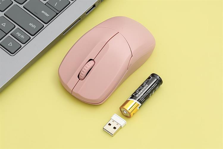 Chuột Không Dây Silent Rapoo B1S Màu Hồng
