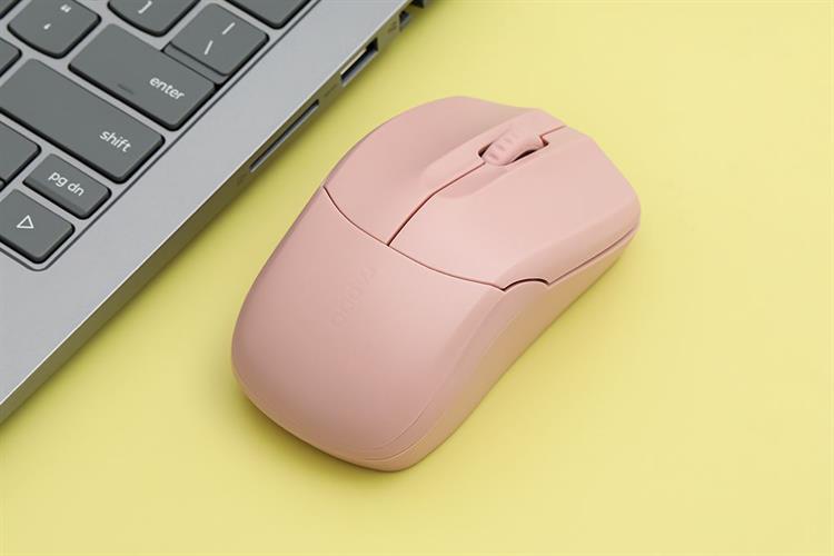 Chuột Không Dây Silent Rapoo B1S Màu Hồng