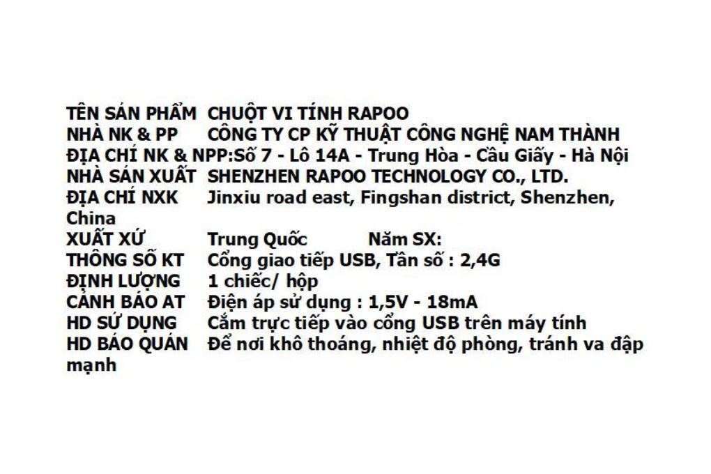 Chuột Không Dây Silent Rapoo B1S - 14