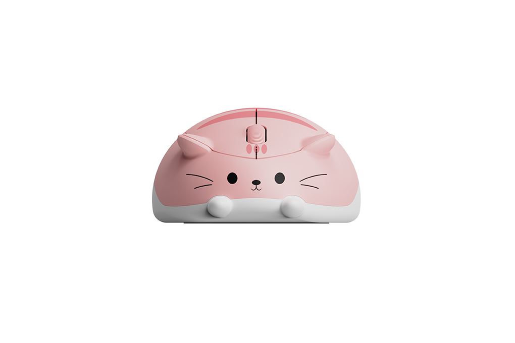 Chuột Bluetooth Akko Cat Theme Mouse Pink ANGIE Màu Hồng