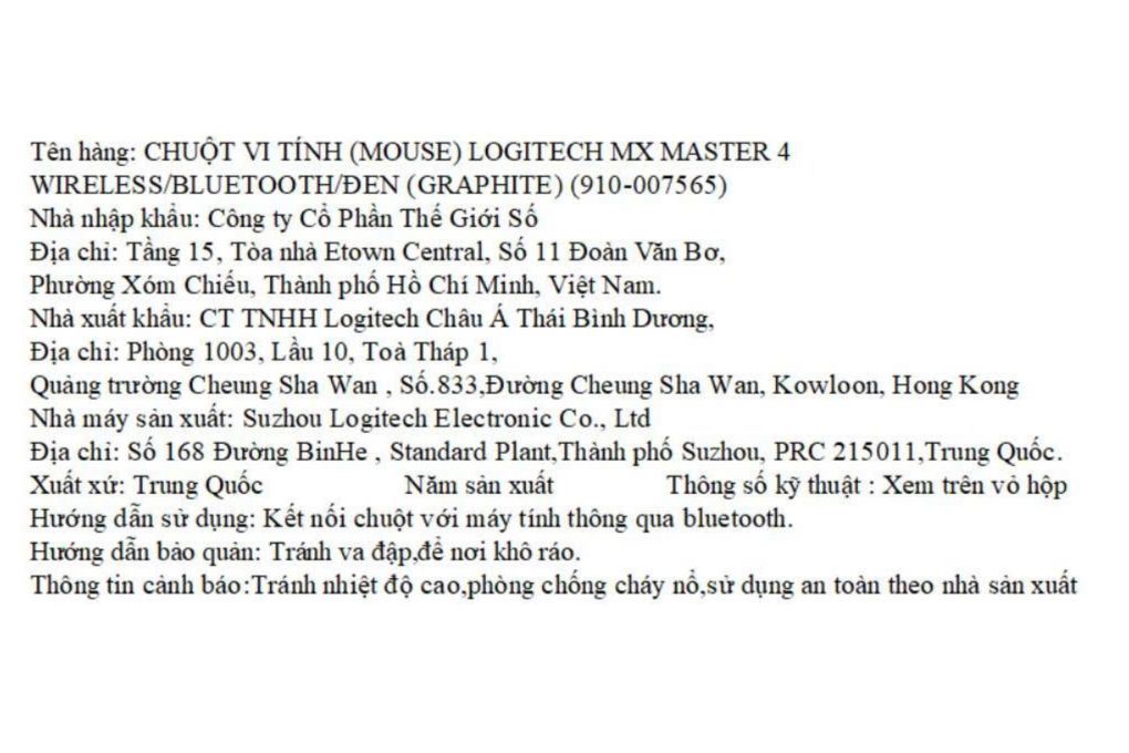 Chuột Bluetooth Logitech MX Master 4 Màu Đen
