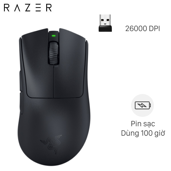 Chuột sạc Không dây Gaming Razer DeathAdder V3 HyperSpeed