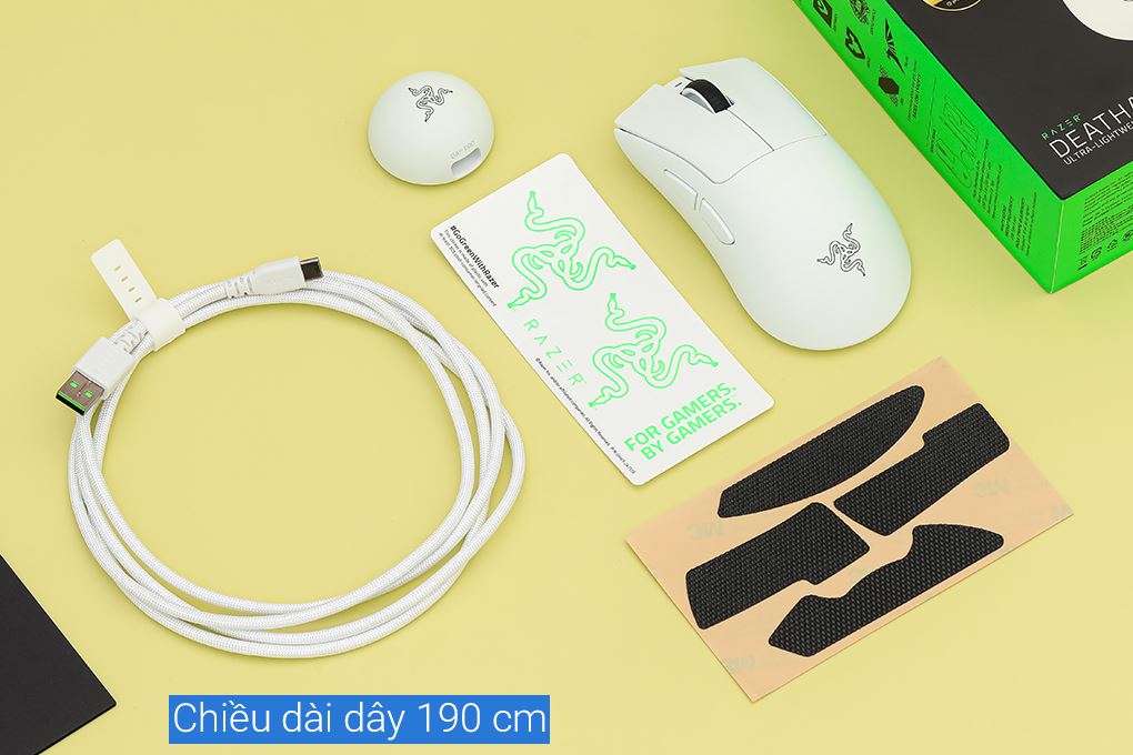 Chuột sạc Không dây Gaming Razer DeathAdder V4 Pro White Edition Màu Trắng
