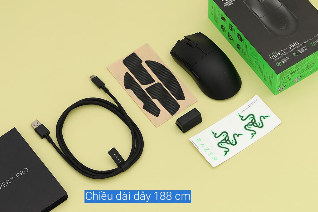 Chuột sạc Không dây Gaming Razer Viper V3 Pro Màu Đen