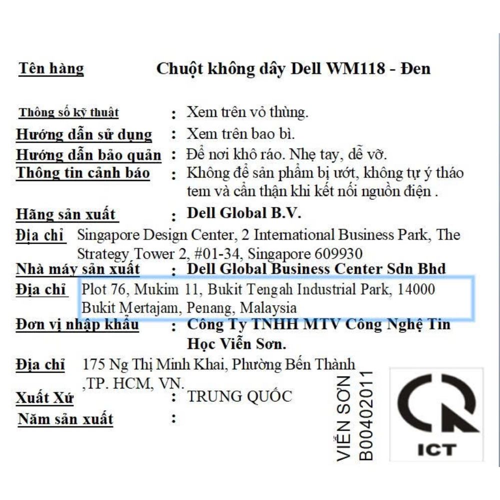 Chuột không dây Dell WM118 - Đen - 6