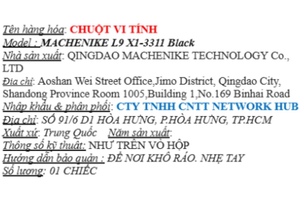 Chuột sạc Bluetooth Gaming Machenike L9 X1 3311 - 4