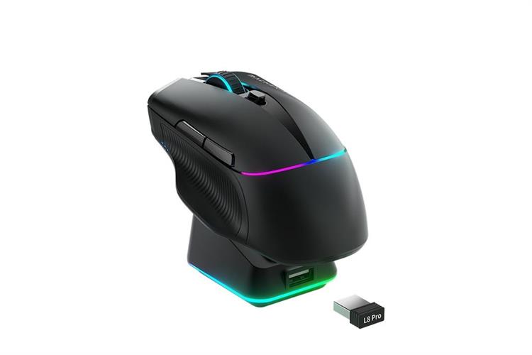 Chuột sạc Bluetooth Gaming Machenike L8 Pro Tri-Mode 2K Màu Đen