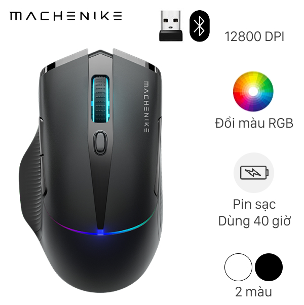 Chuột sạc Bluetooth Gaming Machenike L8 Pro Tri-Mode 2K