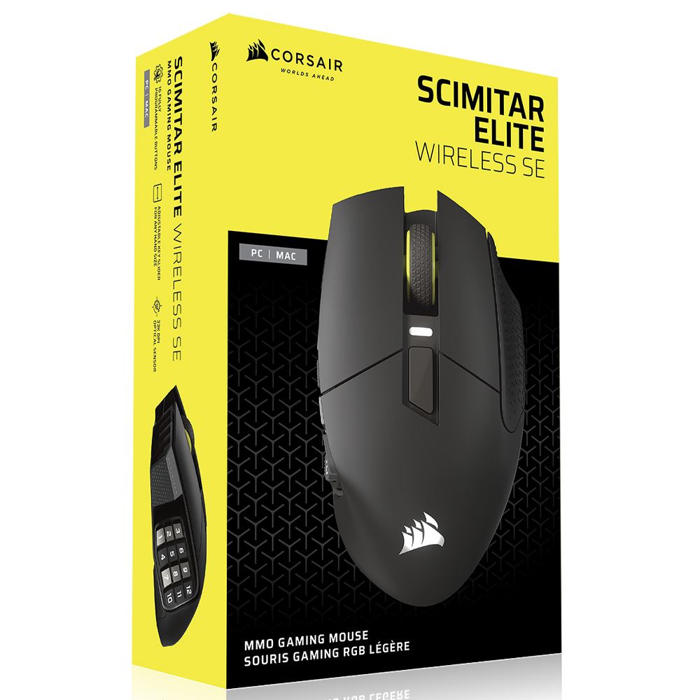Chuột Bluetooth Gaming Corsair SCIMITAR ELITE SE Black/CH-9314014-AP Màu Đen