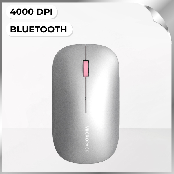 Chuột Bluetooth Silent MicroPack ML-203W - Xám