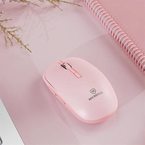 Chuột Bluetooth Silent MicroPack MP-729B - Hồng Màu Hồng