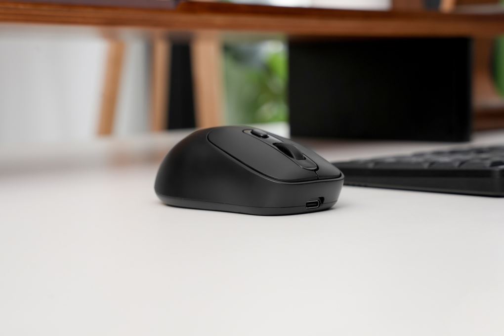 Chuột sạc Bluetooth HyperWork Silentium Mini Màu Đen