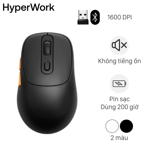 Chuột sạc Bluetooth HyperWork Silentium Mini