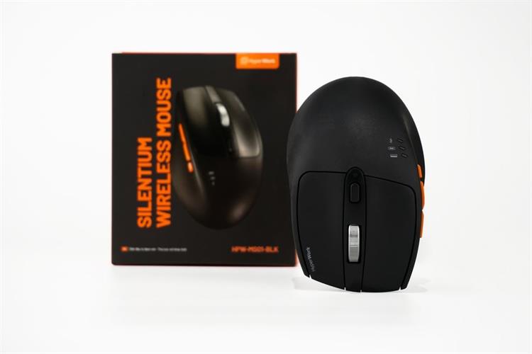 Chuột sạc Bluetooth HyperWork Silentium MS01 Màu Đen