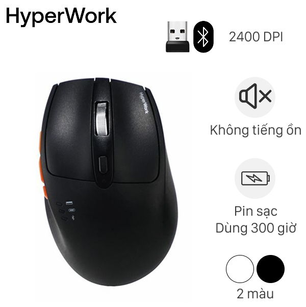 Chuột sạc Bluetooth HyperWork Silentium MS01