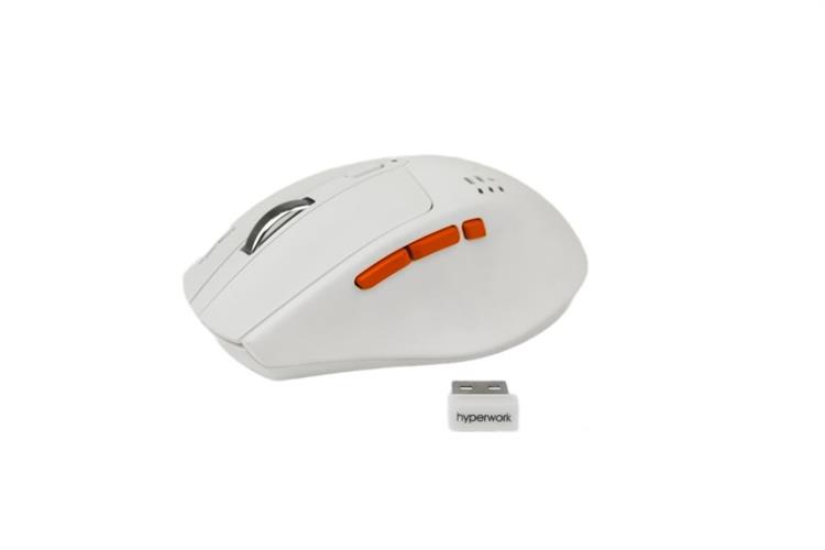 Chuột sạc Bluetooth HyperWork Silentium MS01 Màu Trắng