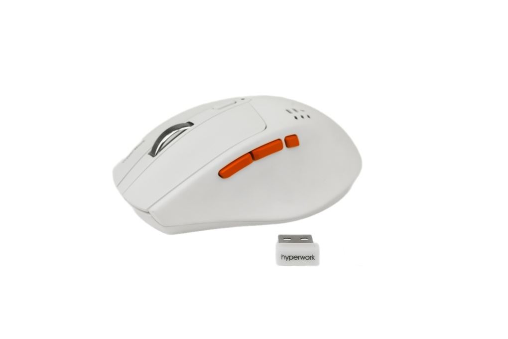 Chuột sạc Bluetooth HyperWork Silentium MS01 Màu Trắng