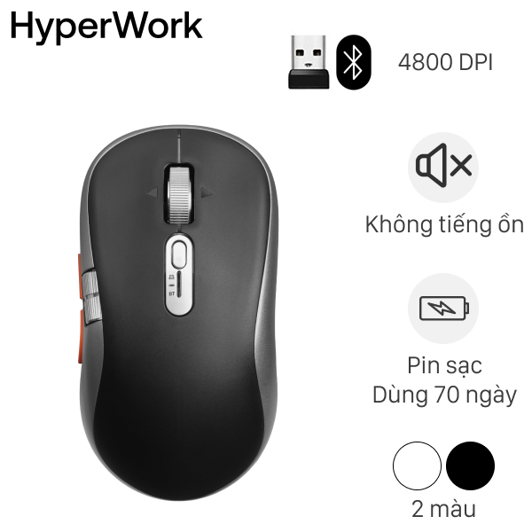 Chuột sạc Bluetooth HyperWork Silentium Gen 2